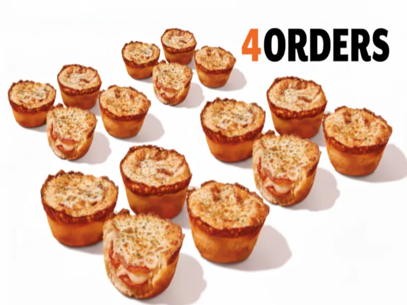 4 Cheese Crazy Puffs baked with mozzarella, cheddar, parmesan, and asiago