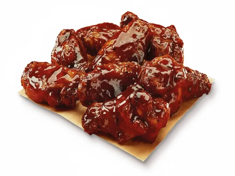 Caesar Wings BBQ style coated in smoky barbecue sauce
