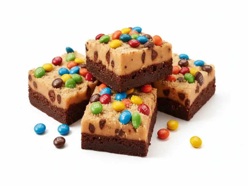 Cookie Dough Brownie made with M&M’S Minis chocolate candies